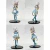 Action Toy Figures Röd och blå tvillingflickor Söt piga Toy Anime Figure Cat Girl Cat PVC Action Figur Model Toys Doll Kids Gifts Y240516