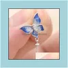 Jewelry Settings S925 Fine Sier Pendant Fittings Pearl Necklace Drop Empty Support Bracket Diy Enamel Butterfly Delivery Otf4H Otiiw