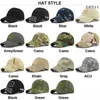 Basker vandringslock utomhusjakt cap taktisk justerbar sport snapback rand kamouflage hatt militär armé camo unisex