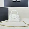 Hot luxury Designer bags New C 23K Tote Diamond Check Chain Bag Single shoulder crossbody Bag Mirror painted leather diamond check quilted calfskin purse