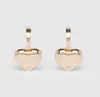 Fonctionneurs de mode Gold Moucles d'oreilles coeur Design de luxe Studes de luxe Top Quality Gold Couleur de style simple Engagement en laiton Boucle d'oreille