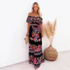 Summer Y56 Mexican Floral Printing Off shoulder Women's Summer Dresses