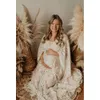 夏の写真撮影のための自由hohoのマタニティレース長い妊娠写真撮影フライングドレス妊婦ベビーシャワーファブリック