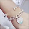 Chain Luxury 925 Sier Enamel Bracelet Designer Womens High-End New Girls Holiday Gift Box Factory Drop Delivery Jewelry Bracelets Dhhpm