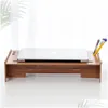 Andra datorkomponenter DIY TROE LAPTOP STAND HOLDER Monitor Riser Desk Organizer Base With Storage Ders - Cherry Wood Drop Delive Otm7B