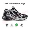 Met boxmerk Banciaga Runner 7.0 7.5 dameshoensjurk Sneakers All Black White Gray Blauw Red Pink Lime Fluo Green Bruine Loafers Multicolor Designer Shoes Trainers