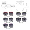 GCV Polarized Ladies Sunglasses Sun Gradient Lens Round Sun Glasses Square Brand Luxo Oculos Lunette de Soleil Femme 240515