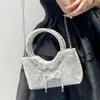 Sznurka mody torby dla kobiet 2024 Trend impreza Bow Diamond torebka luksusowa wysokiej jakości urocze wieczorne torba na ramię panie