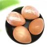 Decorative Figurines Drop 1PC Natural Orange Selenite Egg Stone Polished Gypsum Crystal Shape Gemstone Stones And Crystals