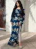 Etniska kläder Indien Turkiet Muslim Abaya klänningar Kvinnor Chiffon Ball klänning Vestidos bröllop kväll party klänning abaya marocko caftan t240515