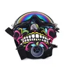 Skull Gas Mask Hookah Pipes Akrylglas Bongs Silikon Vattenrör som bär glasögon Halloween Masker Tillbehörsverktyg