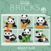 Blokkeert Chinese stijl Creative DIY -assemblage van Panda Bouwstenen Leuke Mini Animal Education speelgoed voor jongens en kinderen Brick Model Bricks WX