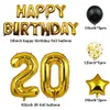 Happy Birthday Balloons Kit Gold Adult Birthday Party Decorations Banner Confetti Balloon Supplies Aluminum Ballon 240509