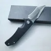 Kampanj A2463 High End Flipper Knife D2/Damascus Steel Tanto Point Blade G10/Carbon Fiber Handle Ball Bearing EDC Pocket Knives