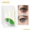 Eye Care New Lanbena 24K Gold Mask Collagen Patches Anti Dark Circle Puffiness Bag Fuktande hud 6 färger Drop Delivery Health Bea Otlzf