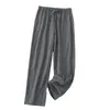 メンズスリープウェアBramd Comfy Autumn Gym Sport Long Pounsers Pajamas Drape M-2XL Pants Polyester Solid Color Women