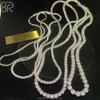 Style hip hop 5 mm laboratoire diamant en diamant Collier Gia Igi Igi Round Brilliant Cut Sier Bracelet