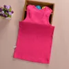 Summer Chłopcy koszule dziewczynki T-shirt Candy Kolor Dzieci Dolne bawełniane topy dla dzieci nastolatka Undershirts 2-12 Years L2405