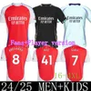 Nieuwe 2024 Saka voetbalshirts G. Jesus Odegaard Jerseys 23 24 25 Gunners Martinelli Smith Rowe Thomas Nketiah Zinchenko Saliba Saliba Men Kids voetbalshirt Heren S-4XL