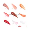 Lipgloss hydraterende plum lipgloss cherry glitter plumper make -up voedzame minerale olie heldere lippenstift 6pcs drop levering gezondheid bea dhjdw