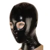 Latex Rubber Mask Overall Cosplay Club Black Open Eyes Festival Headgear 0.4mm fetish Party