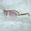 Óculos de sol de madeira oval Tigerwood elegantes óculos de sol para homens designers sem orçamento de tendências quadros de óculos clássicos