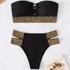 Women's Swimwear Swimming Suit Outlet Elegant Beach Swimsuit Bath Exits High Waist Sexy Split Body Top With Color Blocking