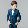 Chłopcy garnitur dla dzieci ślubnych lśniących imprezowych blazers