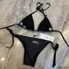 Women Swimwear Fashion Letter Print Bikini Short Set Thongs Bra Beach Party Sexy Push Up Bandagem Bathing Suit Swim Wear CC 9IIA