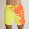 Designer Mens Shorts Swim Shorts tactile Couleur de l'eau Changement de décoloration sèche rapide surf sur les maillots de bain cool mâles Trunks de plage