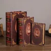 Drewniane pudełko do przechowywania fałszywa książka dekoracyjna pudełko drewniane kreatywne drewno drewniane dekoracja dekoracji dekoracji domowej dekoracji dekoracji 240513