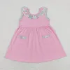 Zestawy odzieży GSSO0825 Hurtowe ubrania dla dzieci dziewczęta kwiatowe różowe koronkowe szorty bez rękawów garnitur letni butik dla dzieci