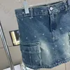 Letter Printing Denim Skirt Women Fashion Sexy Classic Jeans Button Package Hip Skirt Blue Denim Dress