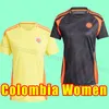 Women girl 2024 Colombia Away Soccer Jerseys FALCAO JAMES home football shirt CUADRADO National Team Camiseta de futbol maillot uniform 2025