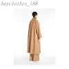 معطف الخندق في منتصف الطول للسيدات Maxmaras Wool Blend Coat Italian Brand Women Luxury Coat Whight Qualit