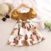 2024 Girls Dress Summer New Dresses for Kids Short-sleeved Children Princess Costume Fashion Baby Party Clothes L2405