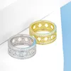 Pierścienie klastra Damlisa Round D Color VVS1 Moissanite Wedding Proob Circle for Women 925 Srebrny pierścionek zaręczynowy Fine Jewelry
