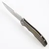 High End Flipper Folding Knife CPM20CV Satin Blade CNC TC4 Titaniumlegering Handtag Bollbärare EDC Pocket Knives With Retail Box