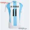 NOUVEAU 2024 2025 Argentine Jerseys Fans Joueurs Version Messis ALLISTER DYBALA DI MARIA MARTINE DE PAUL MARADONNE MEN et FEMMES FOOTBALL