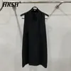 Men's Tank Tops HKSH Spring Summer Tide Dark Solid Color Punk Versatile Off Shoulder Racerback Vest Women Waistcoat HK1398