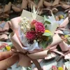 Decoratieve bloemen mini -boeket voor vriendin Valentijnsdag souvenir cadeaubox collocatie decor gedroogde huis bruiloftsfeestdecoratie