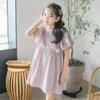 Flickaklänningar 4-13 år Summer Beach Girl Girls Princess Dress Cotton Vestidos Kids Party for Toddler Teen Children Clothes