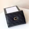 Designer Mens Wallet Women Fashion Purse Luxury Card Holder met doos flap kleine portemonnee vrouw munt pocket dierleren kaarthouder