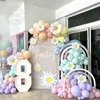Ballons de fête 162pcs Daisy rose violet bleu macaron latex globos ballons guirland arc kit anniversaire de mariage proposer la douche nuptiale décor