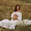 母性の写真撮影妊娠写真のための自由ho病リネンコットンドレス小道具妊婦は快適なビンテージドレスを着ています