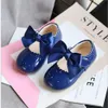 Newest Spring Autumn Baby Girls Fashion Patent Leather Big Bow Princess Mary Janes Party Solid Color Student Flats Shoes L2405 L2405