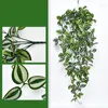Dekorativa blommor 1 st konstgjorda gröna murgröna väggar hängande växter inomhus utomhusbröllop falska blad vinrankor heminredning