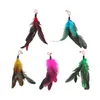 Cat Toys Chicken Feather Toy Plastic Pendant Creative Funny Stick Replacement Head Pet Supplies Drop Delivery Home Garden Dhnrg