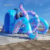 Gigante all'ingrosso Gigante esterno gonfiabile polpo personalizzato Tenda temporanea Concerto DJ Booth Air Blow Up Octopus Model con cuffia per decorazione per feste musicali