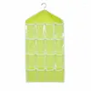 Storage Bags 16 Grid Pockets Wardrobe Hanging Organizer Socks Bra Underwear Clear Rack Hanger Bag Saving Space Dropship